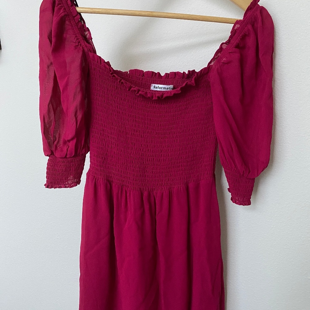 Raspberry Mini Dress 0 Reformation